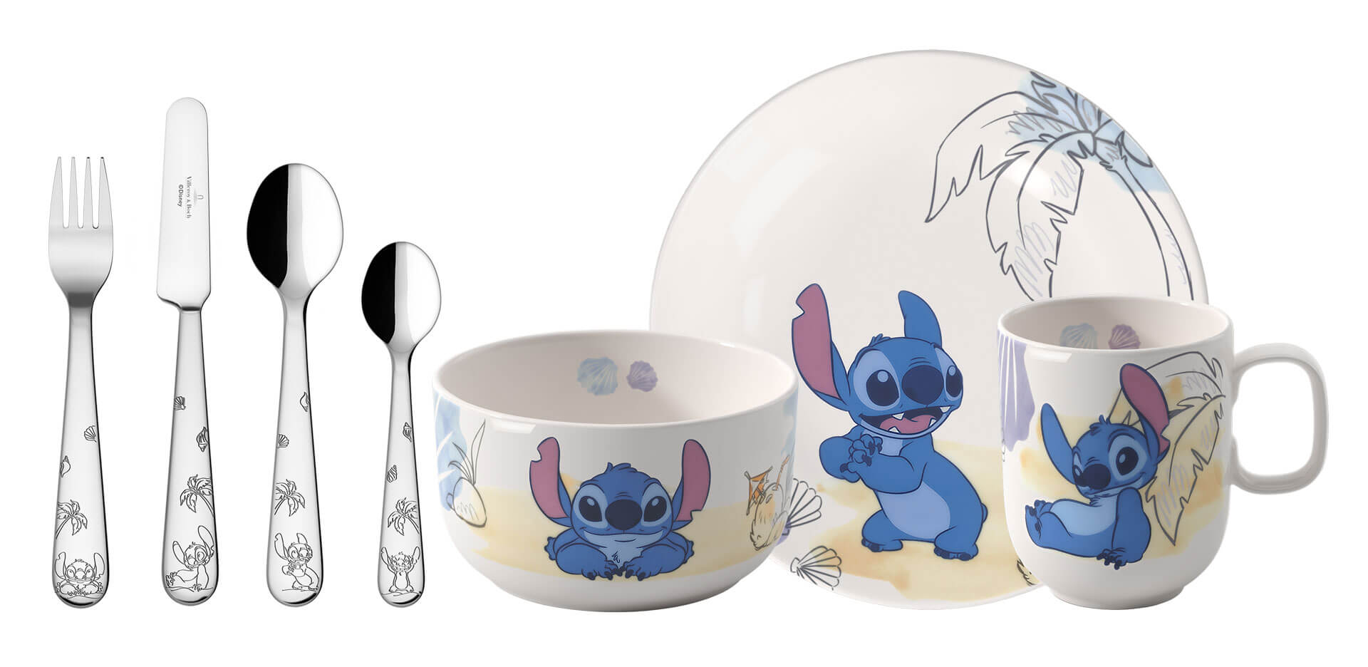 V&B Disney Stitch Kindergeschirr Set 7tlg.