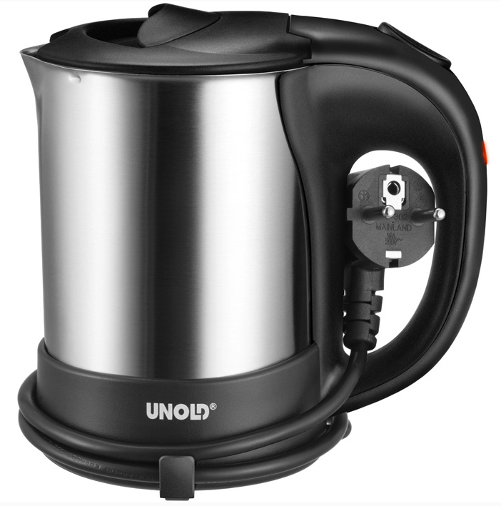 Unold Reise-Blitzwasserkocher edelstahl 0,5 L