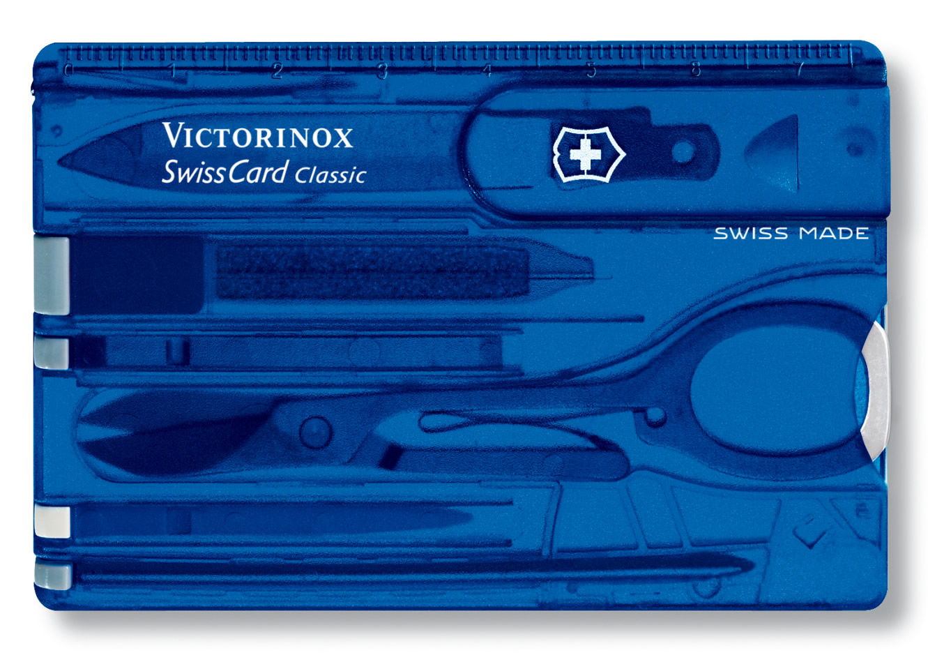 Victorinox SwissCard blau transparent