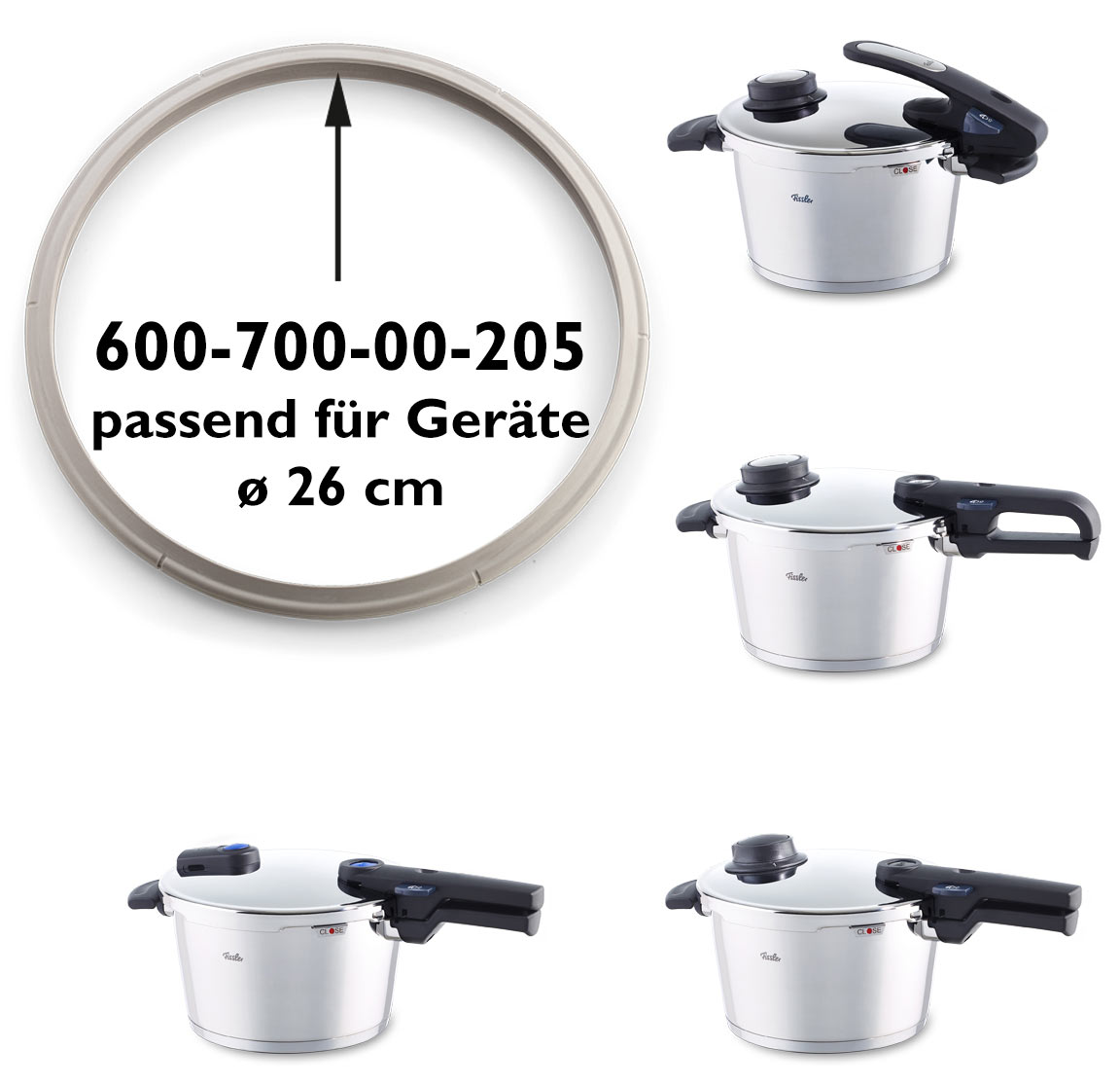 Fissler Dichtungsring 26 cm für Schnellkochtöpfe Comport / Prem.
