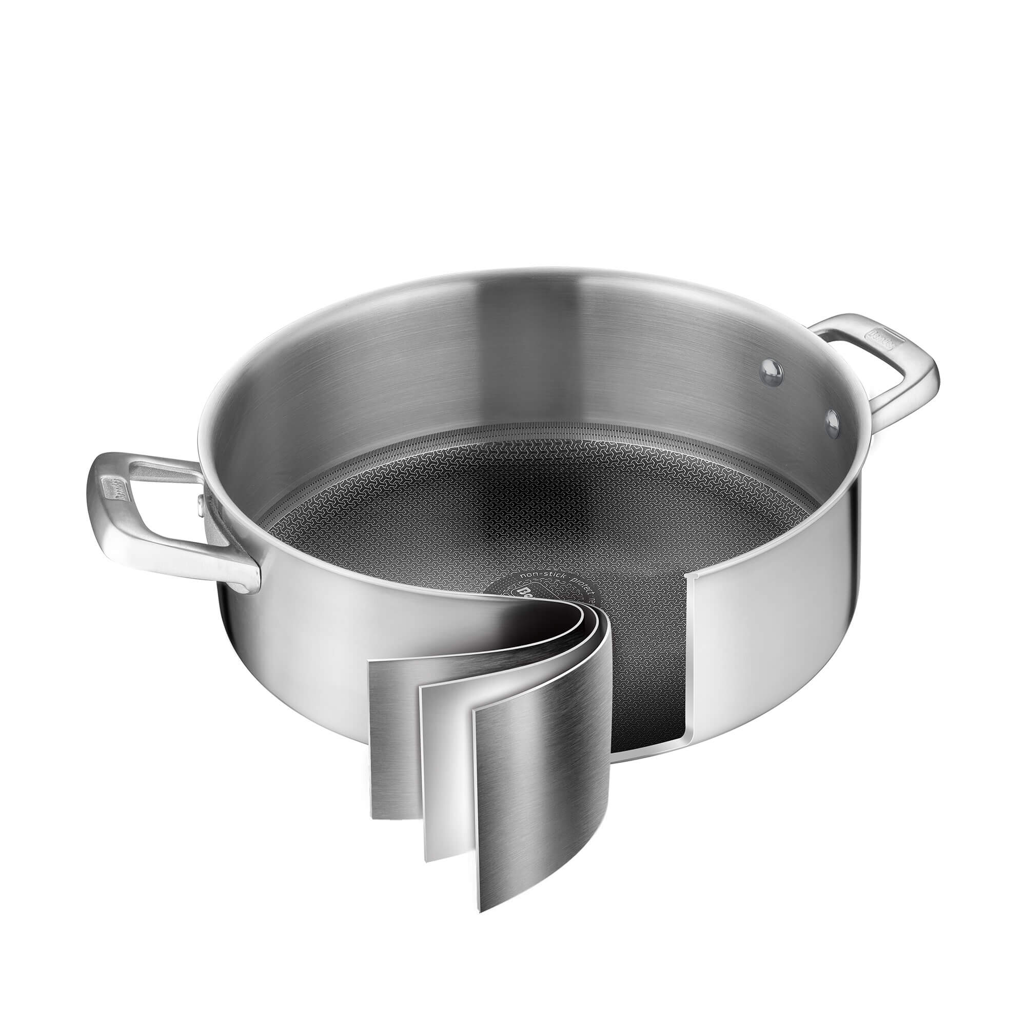 Berndes Servierpfanne mit Glasdeckel  32 cm, poliert