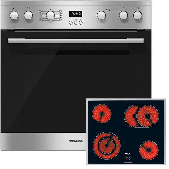 Miele Einbauherd-Set H 2361-1 E Edelstahl mit Kochfeld KM 6023