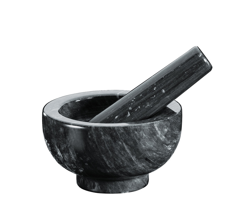 Küchenprof Mörser Marmor 11 cm schwarz
