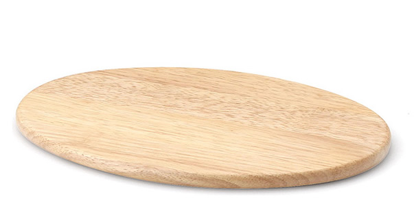Continenta Schneidebrett Gummibaumholz oval 30,0 x 20,0 cm