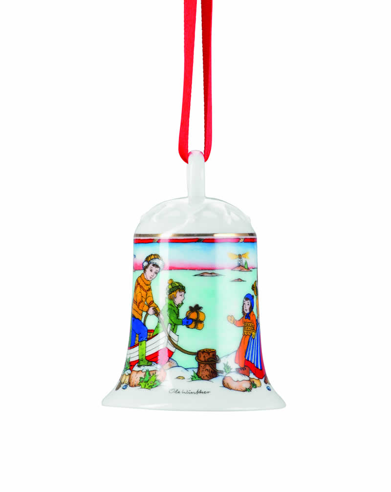 Hutschenreuther Porzellan-Glocke Weihnachtsglocke 2015