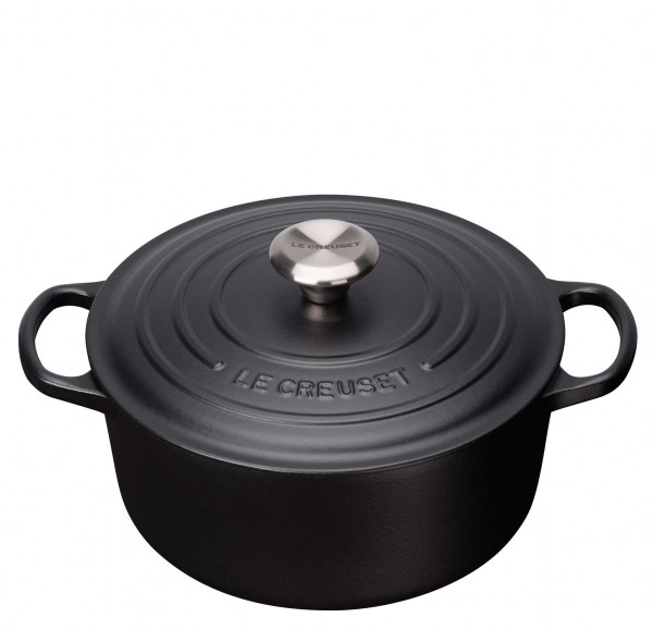 Le Creuset Bräter rund 22 cm schwarz