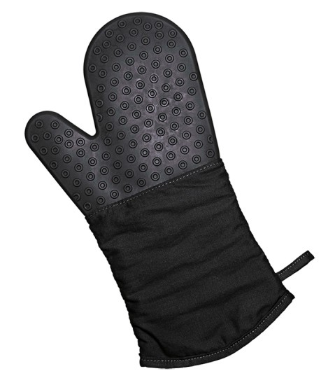 Lurch Backhandschuh Silikon/Textil schwarz