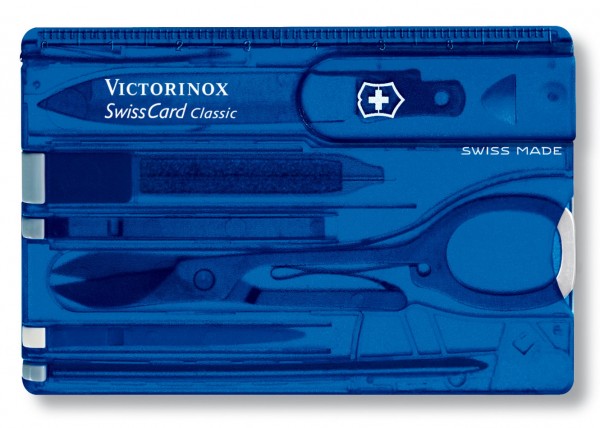Victorinox SwissCard blau transparent