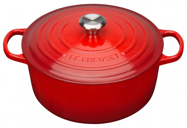 Le Creuset Bräter rund 22 cm kirschrot