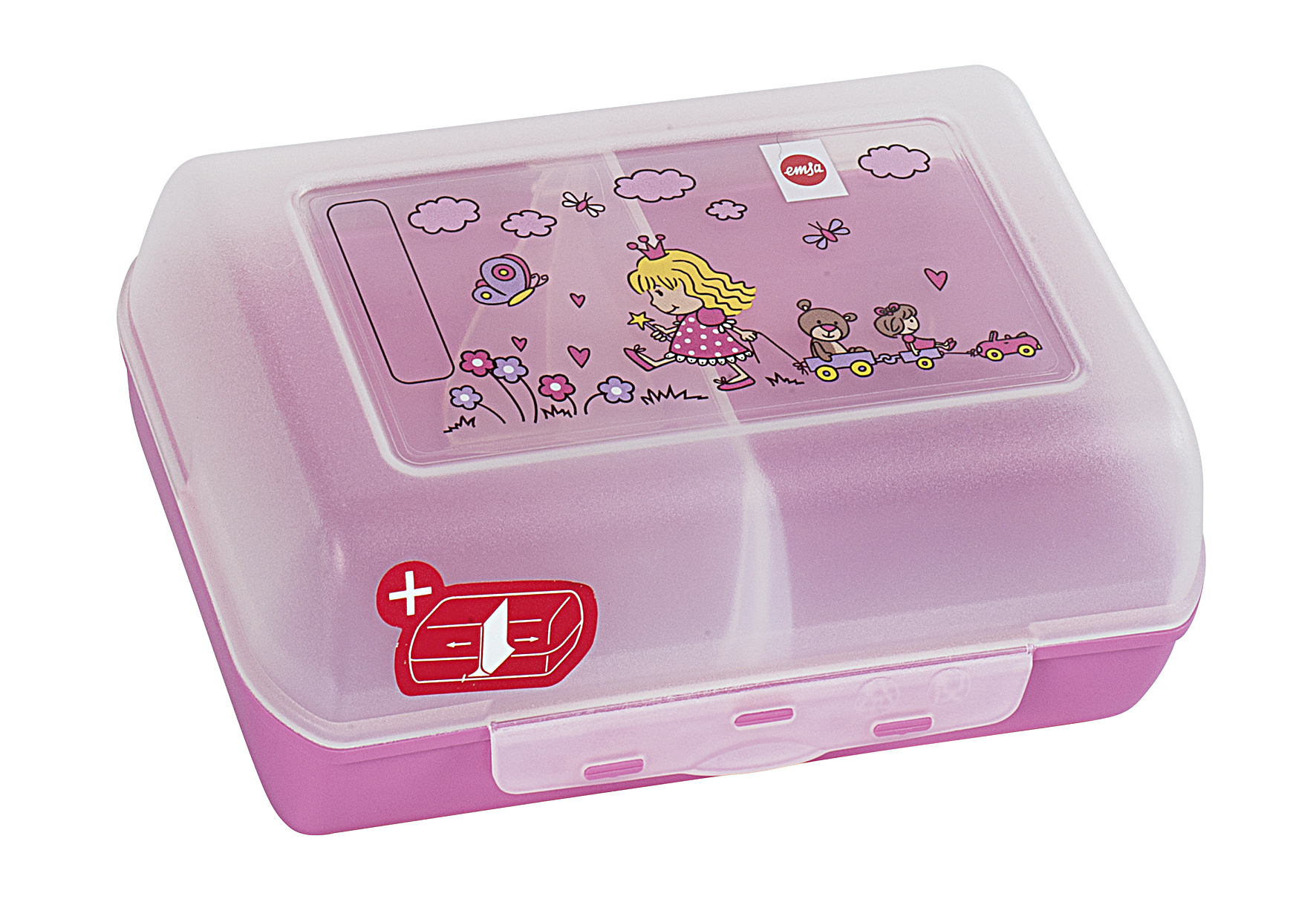 Emsa Brotdose Variablo Princess mit Trennwand 16 x11 x 7 cm | daume.com